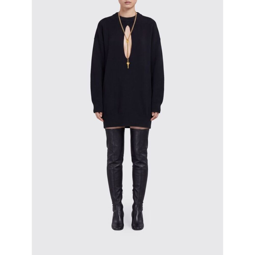 Elisabetta Franchi Women Elisabetta Franchi Jewelled Cut-Out Knit Mini Dress